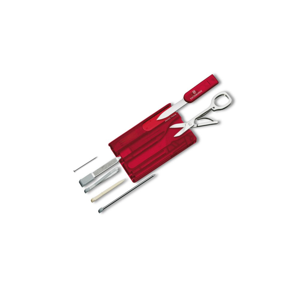Swiss Card Classic, red transparent - Victorinox