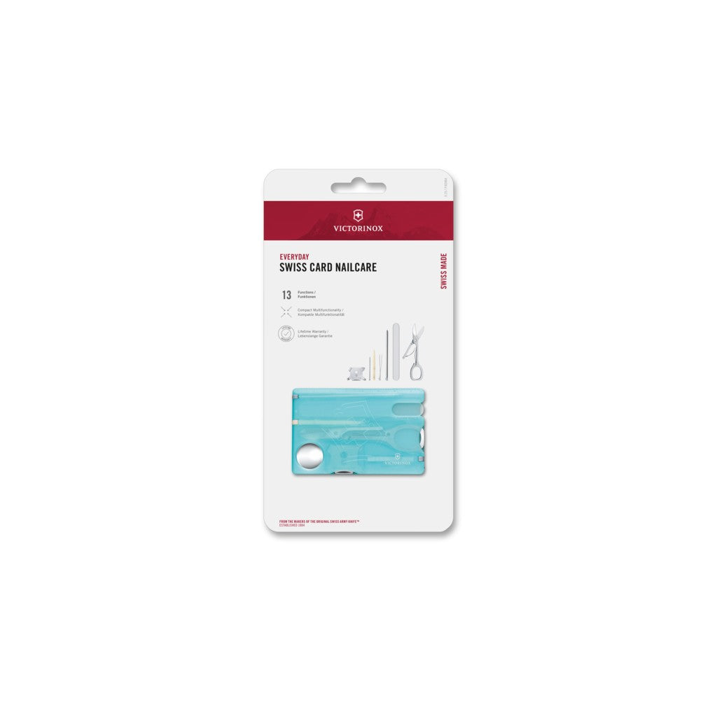 Victorinox Swiss Card Nailcare in ice-blue translucent - Victorinox