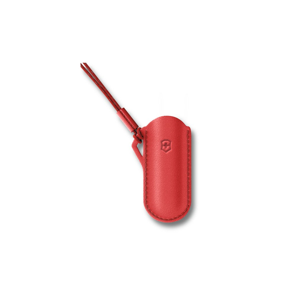 Victorinox – 4.0670– Classic Pouch Icon – Leather – Red - Victorinox