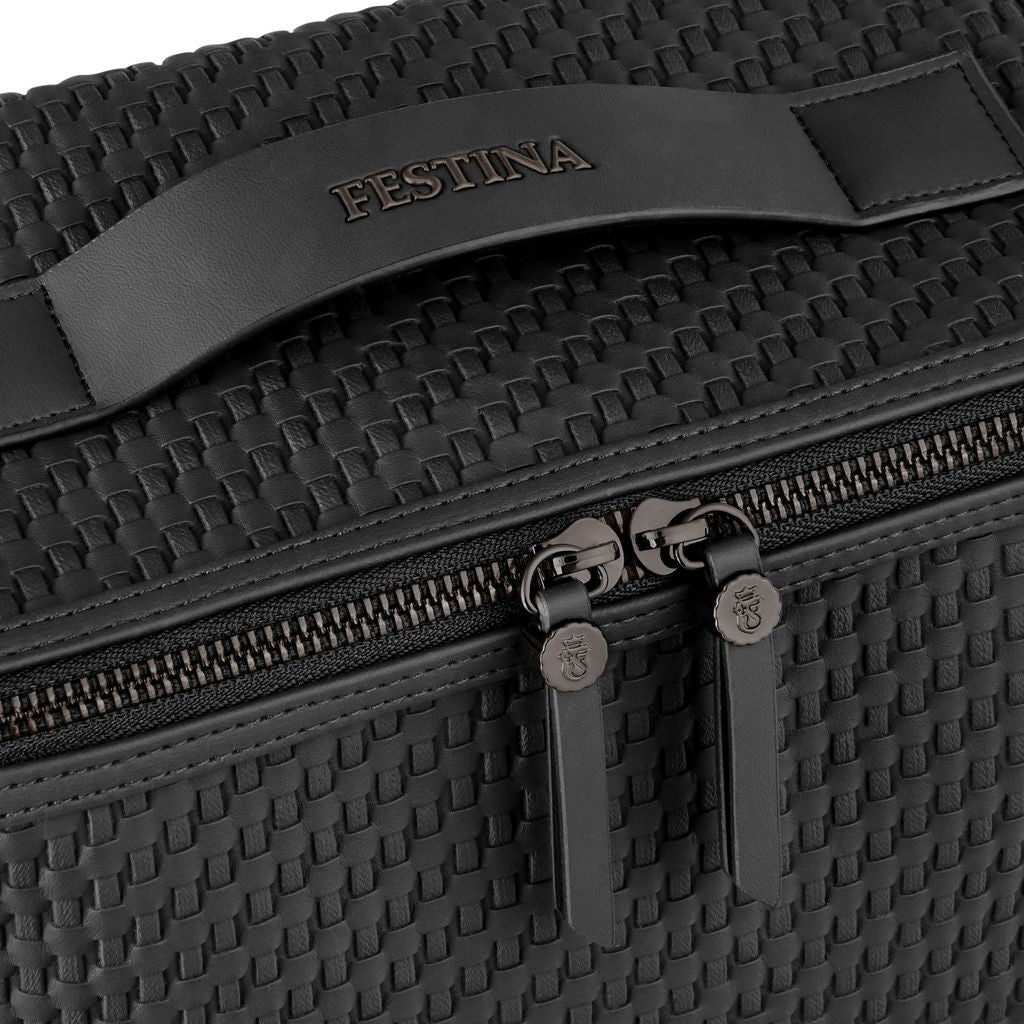 Toiletry Bag Interlace Black