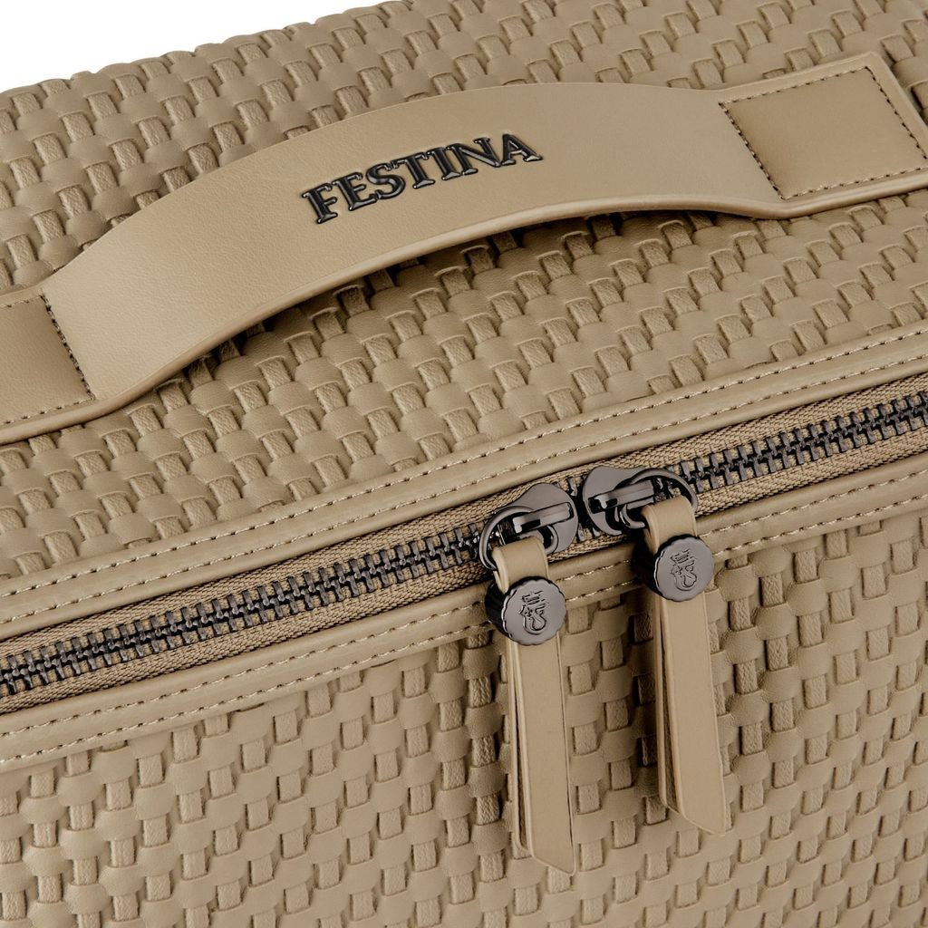 Toiletry Bag Interlace Taupe