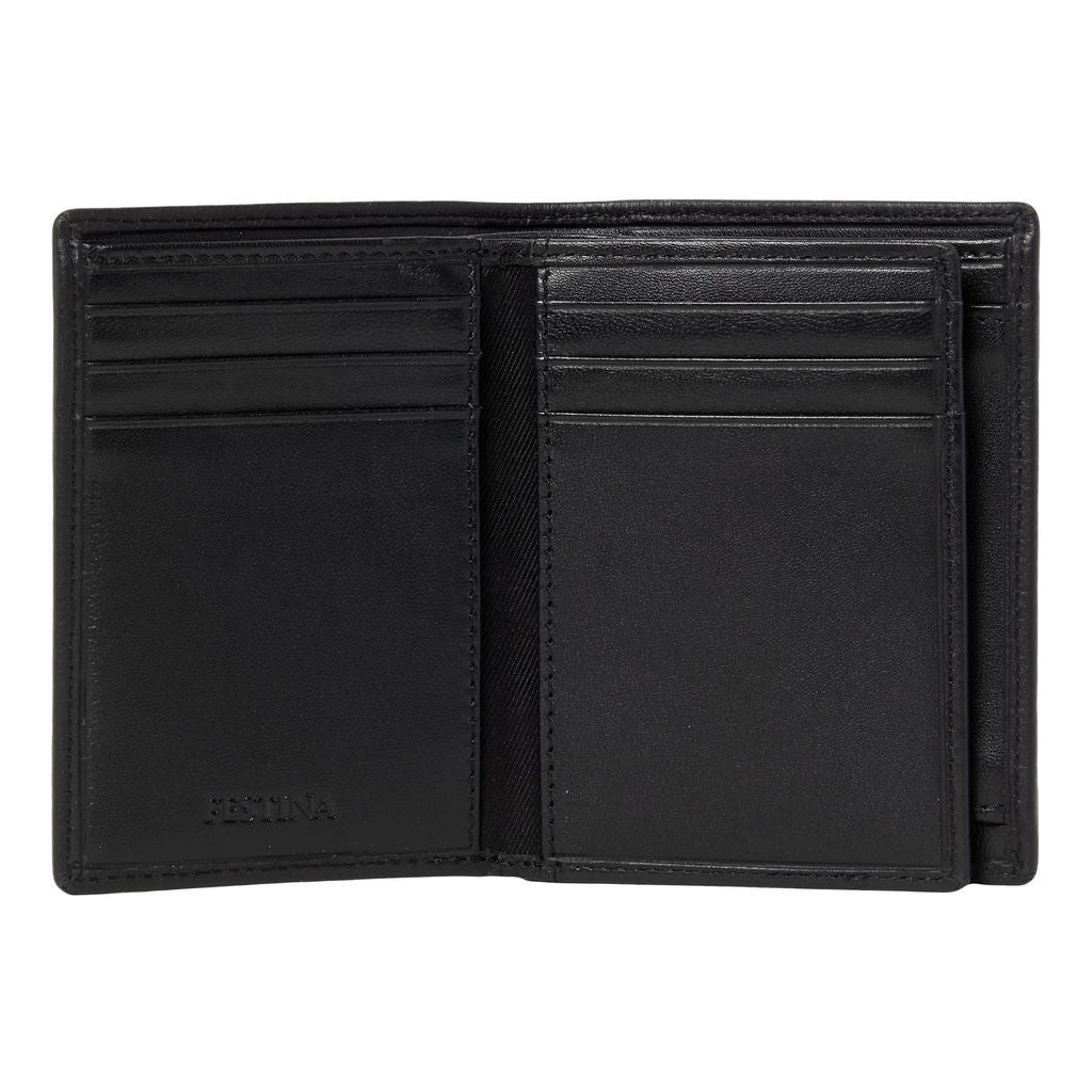 Card holder with flap Button Black - Festina