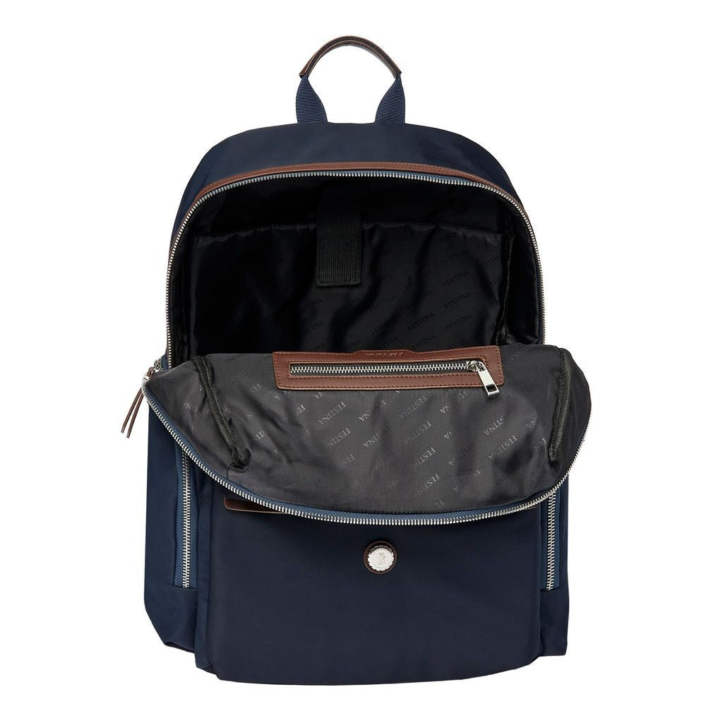 Backpack Button Navy & Brown - Festina