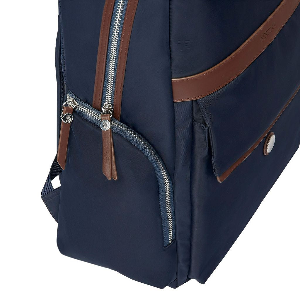 Backpack Button Navy & Brown - Festina