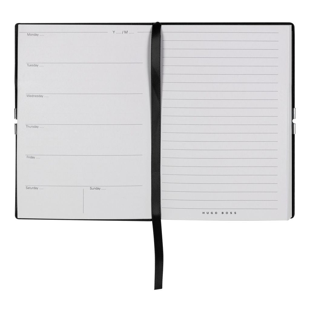 Notebook A6 Elegance Black Agenda-Hugo Boss