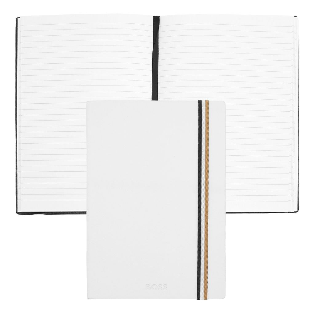 Notebook A5 Iconic White Lined - Hugo Boss