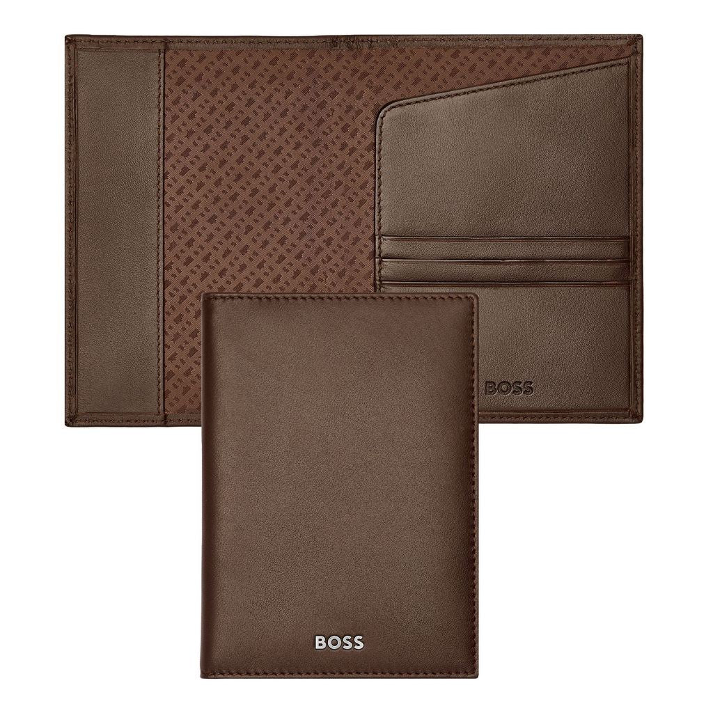 Passport holder Classic Smooth Brown -Hugo Boss