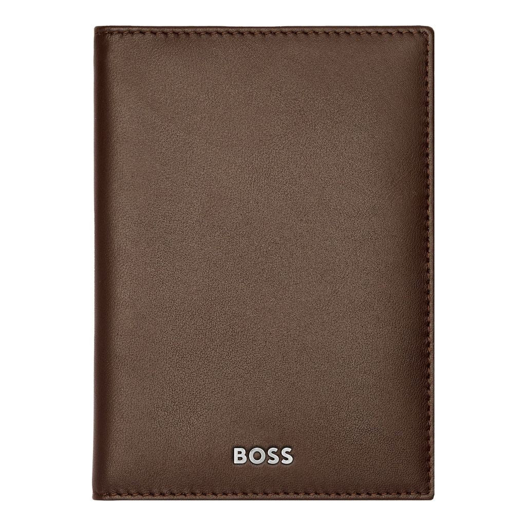 Passport holder Classic Smooth Brown -Hugo Boss