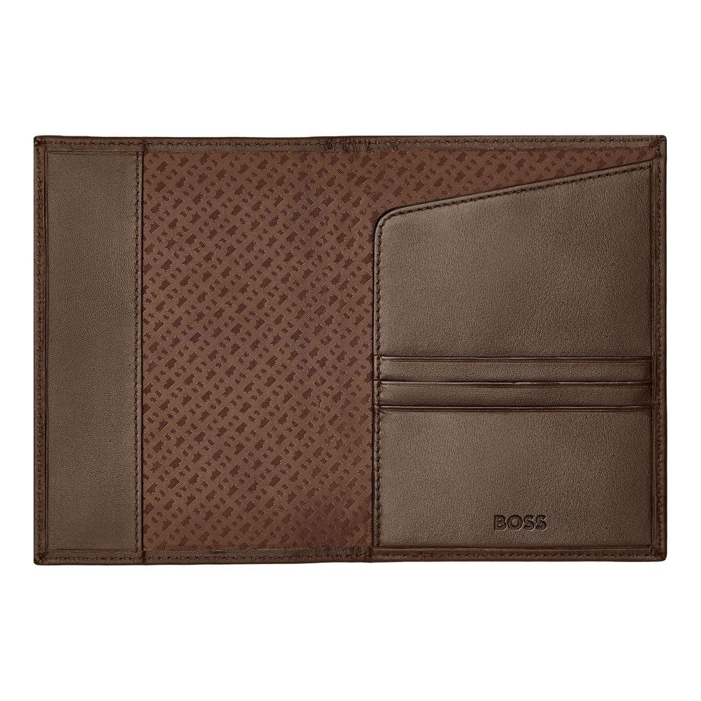 Passport holder Classic Smooth Brown -Hugo Boss