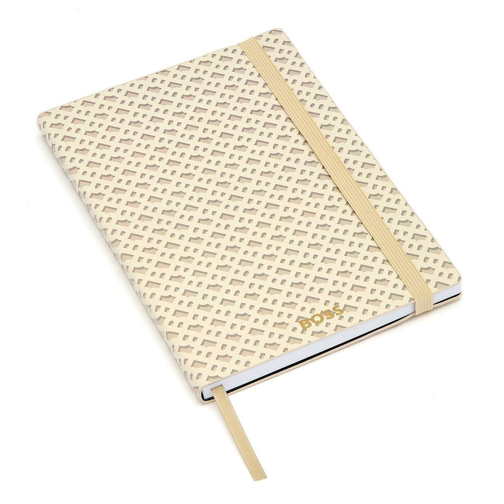 Notebook A5 Monogram Cream Lined - Hugo Boss