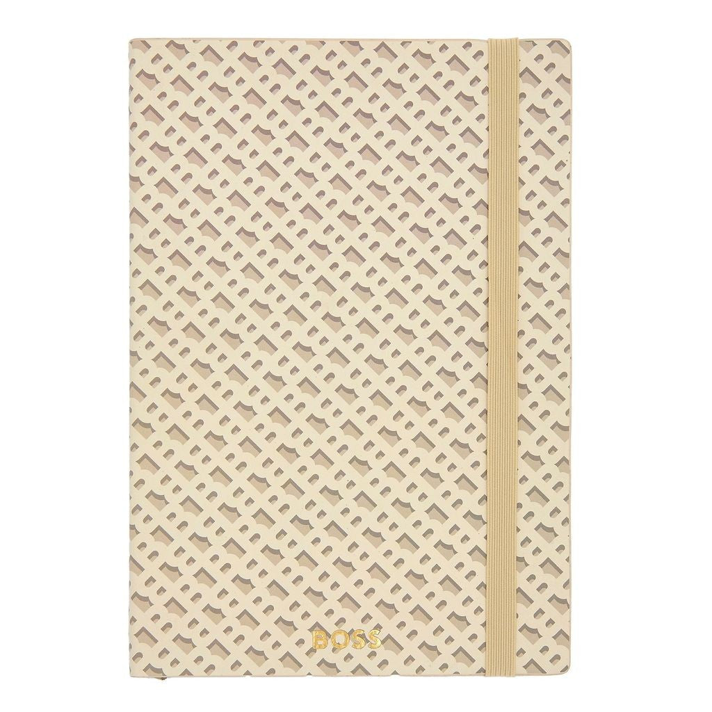 Notebook A5 Monogram Cream Lined - Hugo Boss