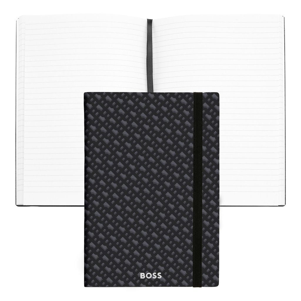 Notebook A5 Monogram Grey Lined - Hugo Boss