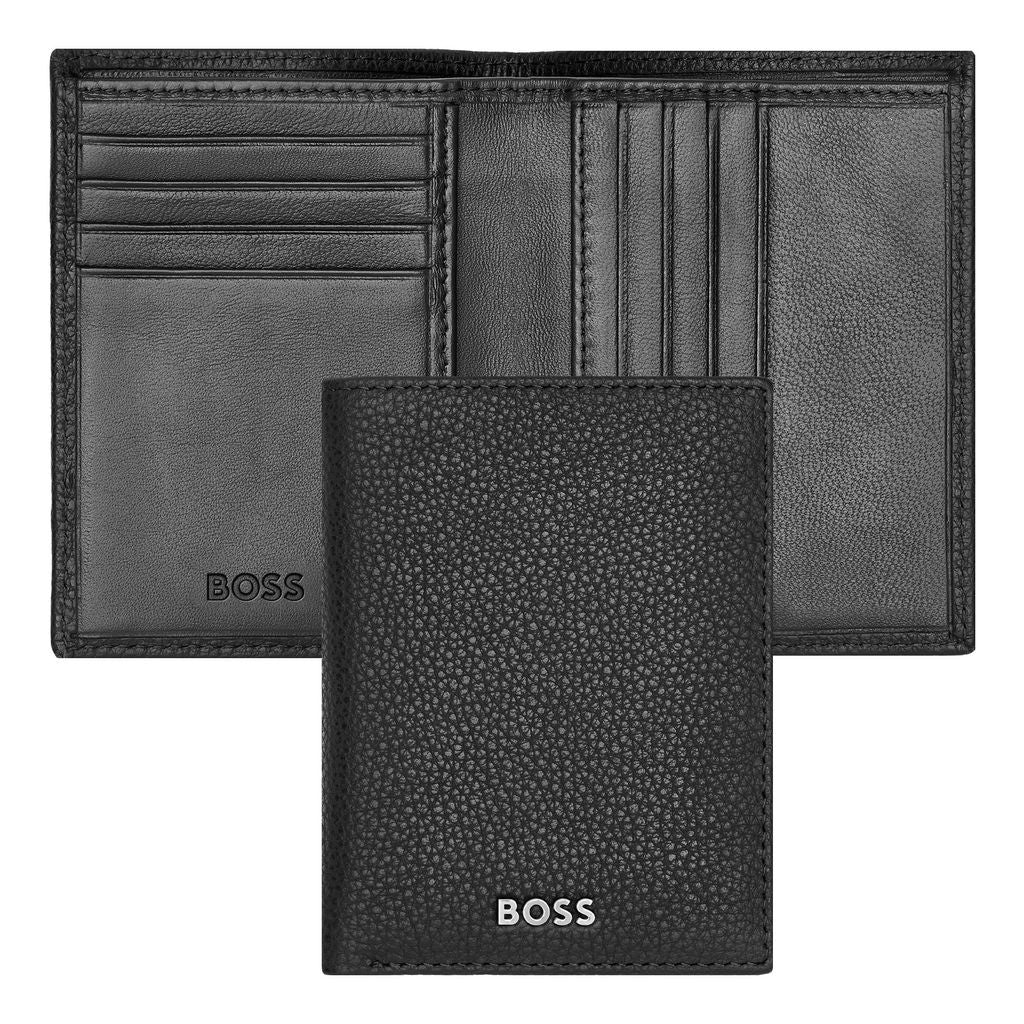 Folding card holder Classic Grained Black -Hugo Boss