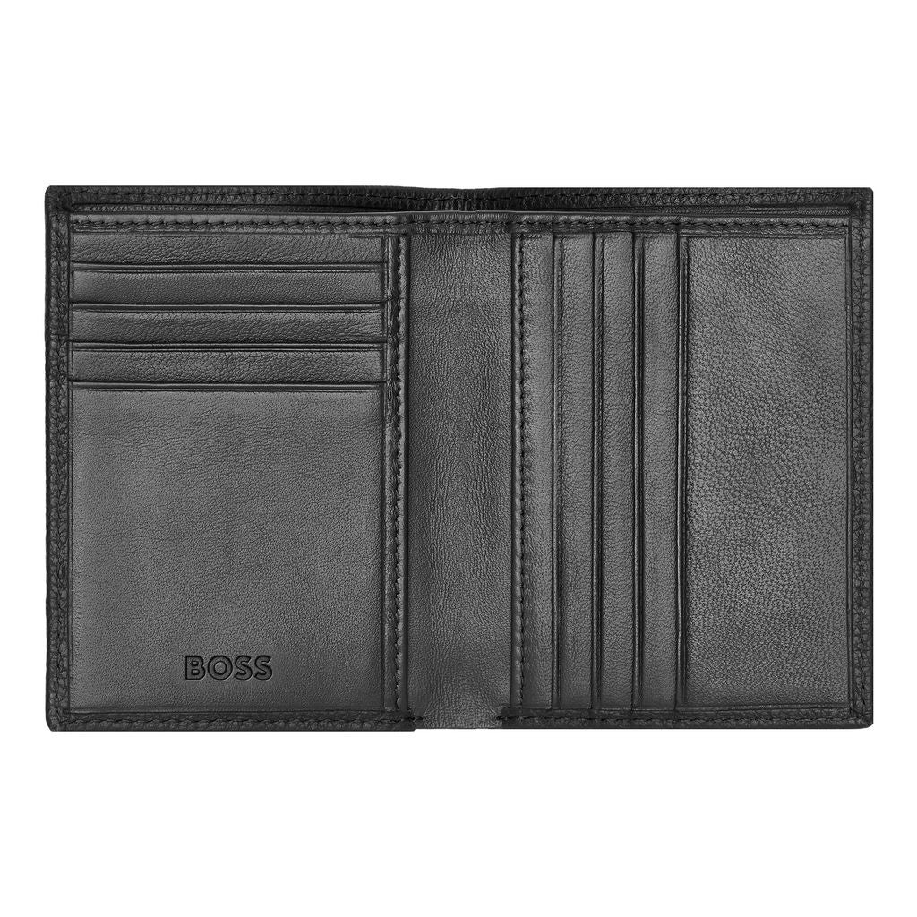 Folding card holder Classic Grained Black -Hugo Boss