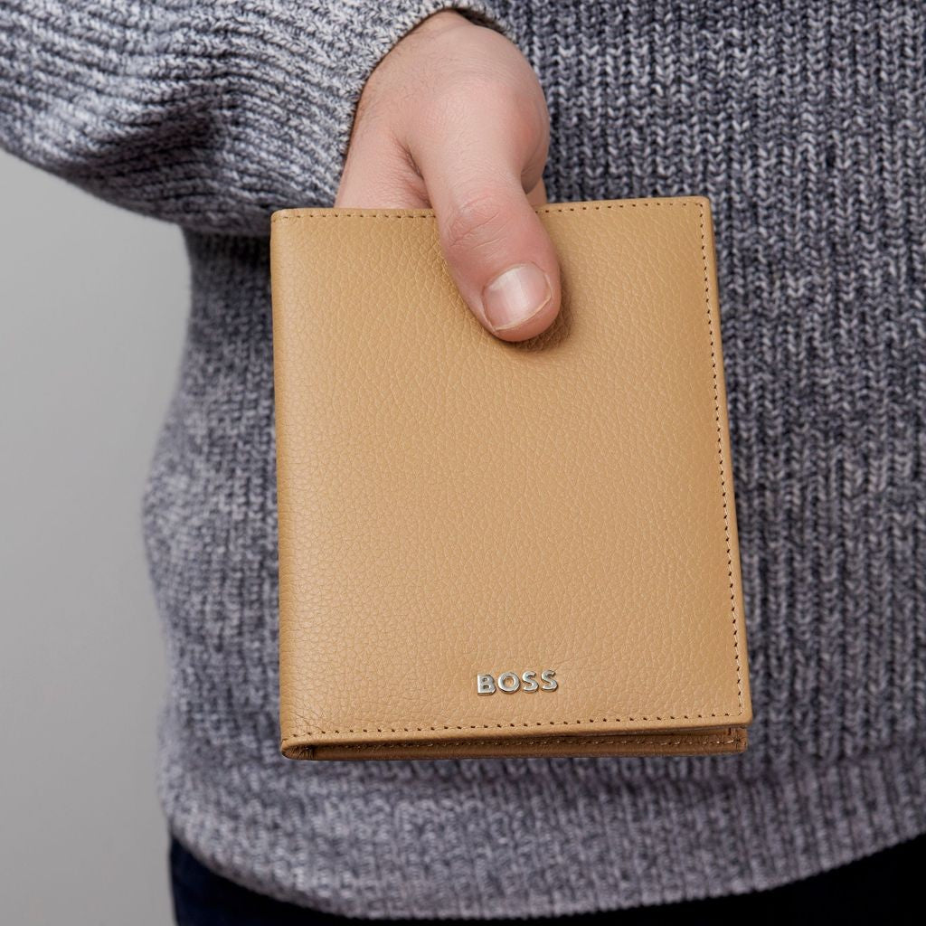 Money wallet Vertical flap Classic Grained Camel - Hugo Boss
