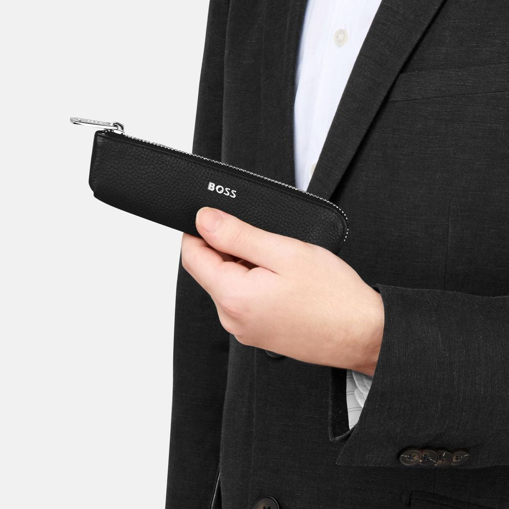 Hugo Boss Classic Grained Small Pen Case - Black