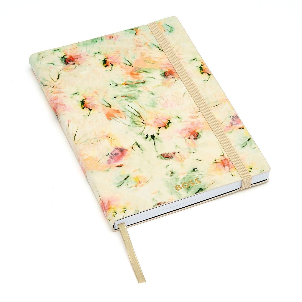 Notebook A5 Tie-dye Flower Cream Lined - Hugo Boss