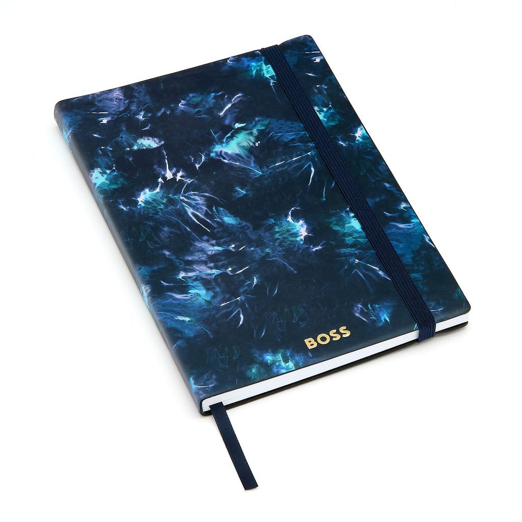 Notebook A5 Tie-dye Flower Navy Lined -Hugo Boss