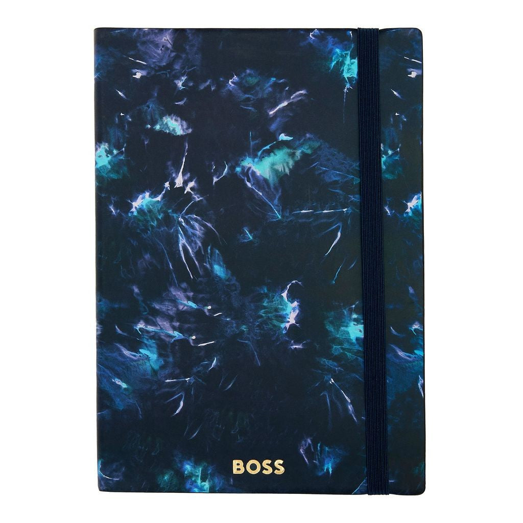 Notebook A5 Tie-dye Flower Navy Lined -Hugo Boss