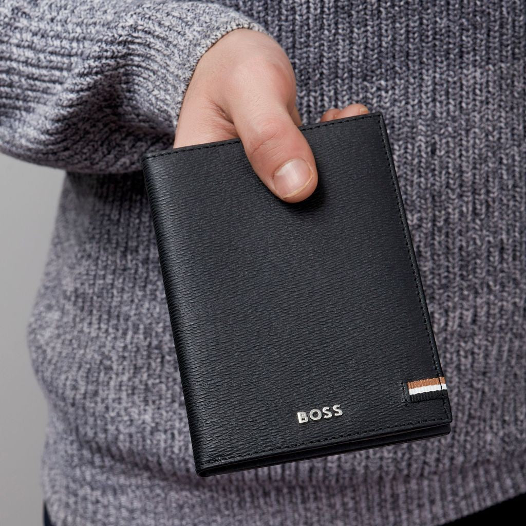 Money wallet Vertical flap Iconic Black -Hugo Boss