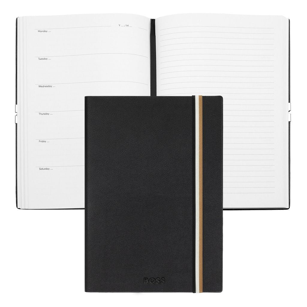 Notebook A5 Iconic Black Agenda - Hugo Boss