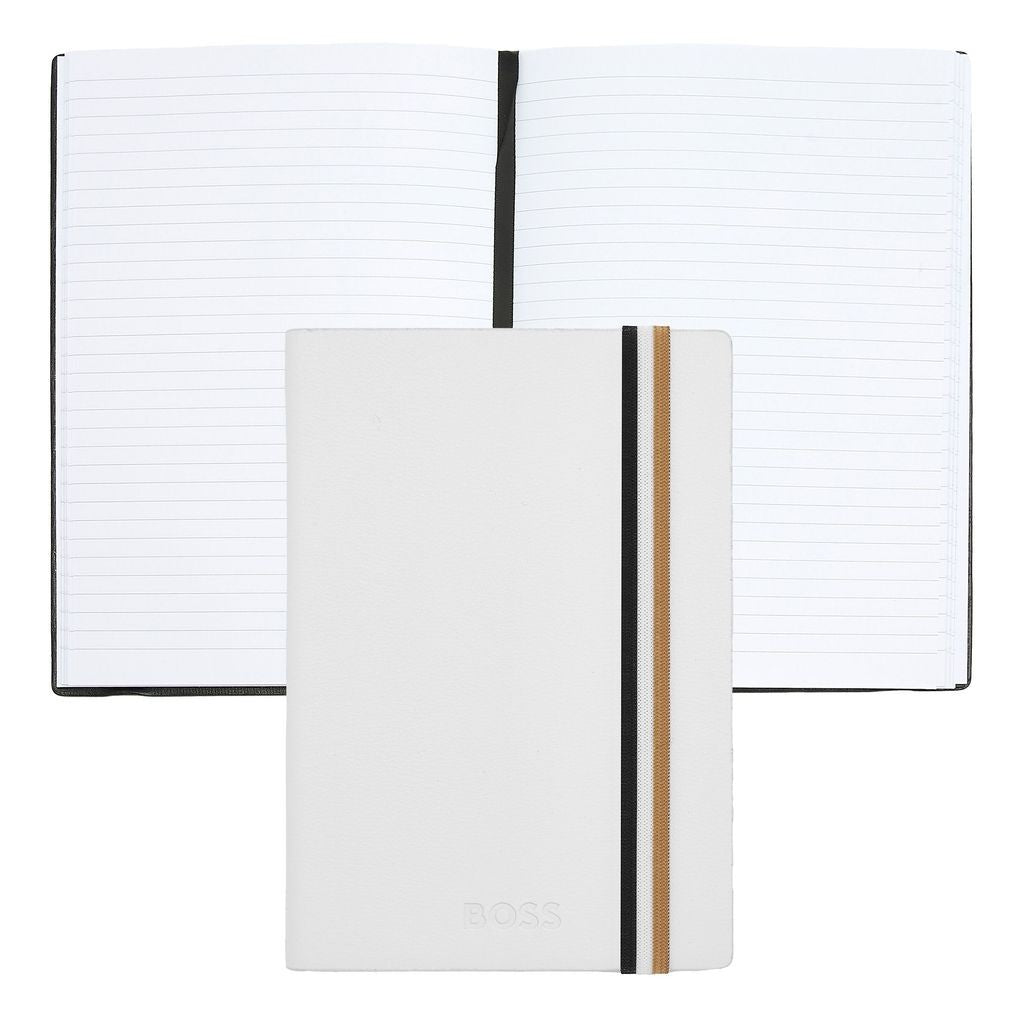 Notebook A6 Iconic White Lined - Hugo Boss