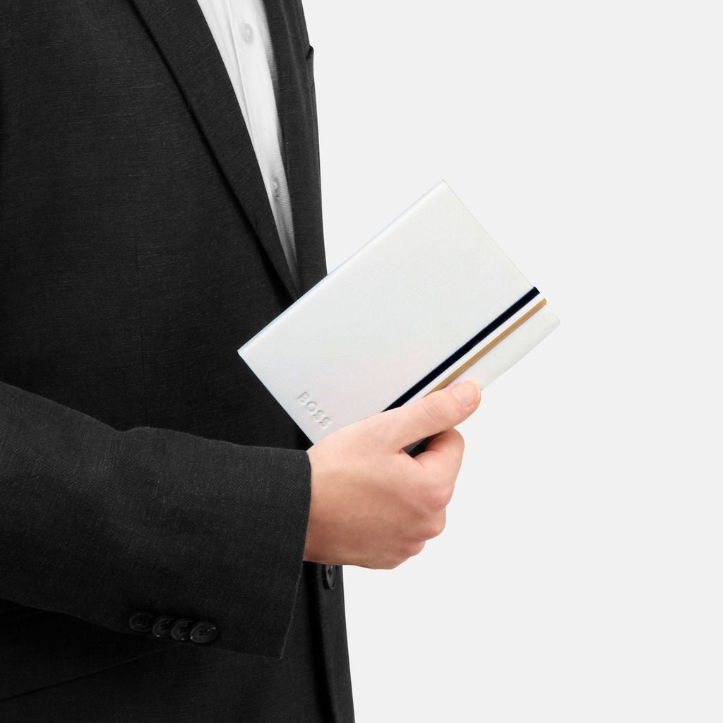 Notebook A6 Iconic White Lined - Hugo Boss