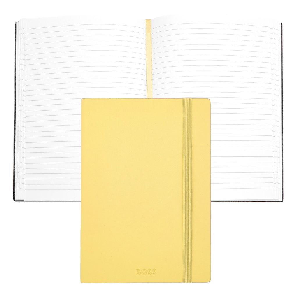 Notebook A5 Pastel Classic Light Yellow  Lined - Hugo Boos
