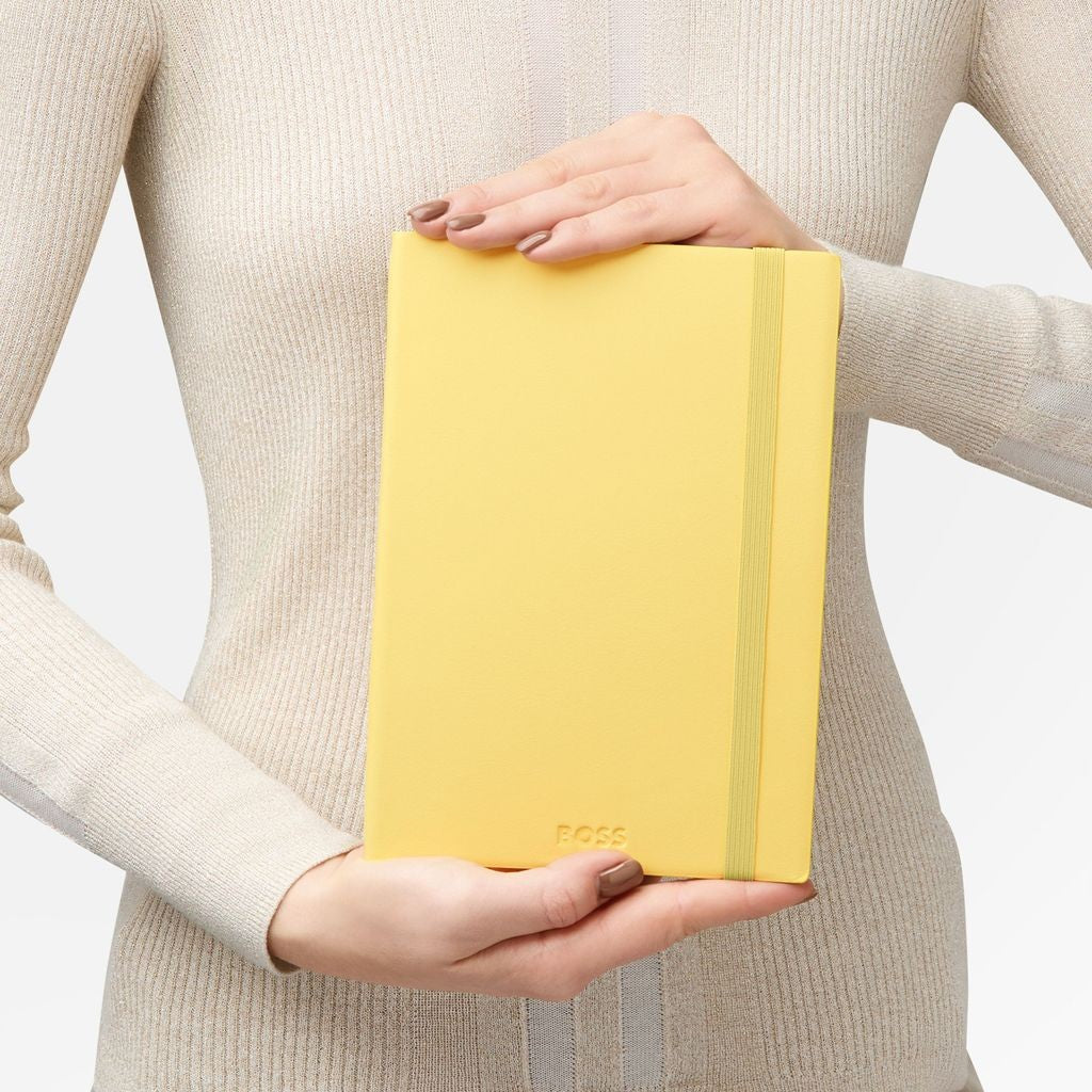 Notebook A5 Pastel Classic Light Yellow  Lined - Hugo Boos