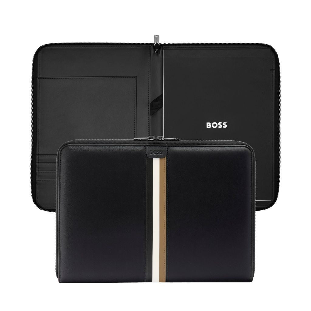 Conference folder zip A4 Iconic Black -Hugo Boss