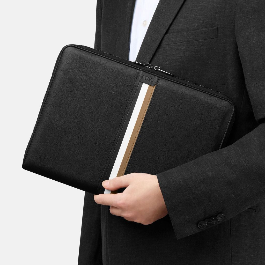 Conference folder zip A4 Iconic Black -Hugo Boss