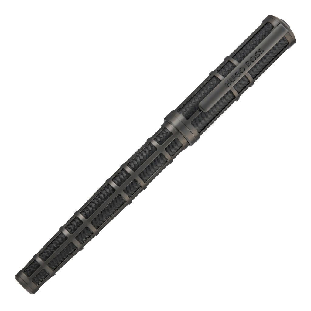 Rollerball pen Frame Grid Black & Gun -Hugo Boss