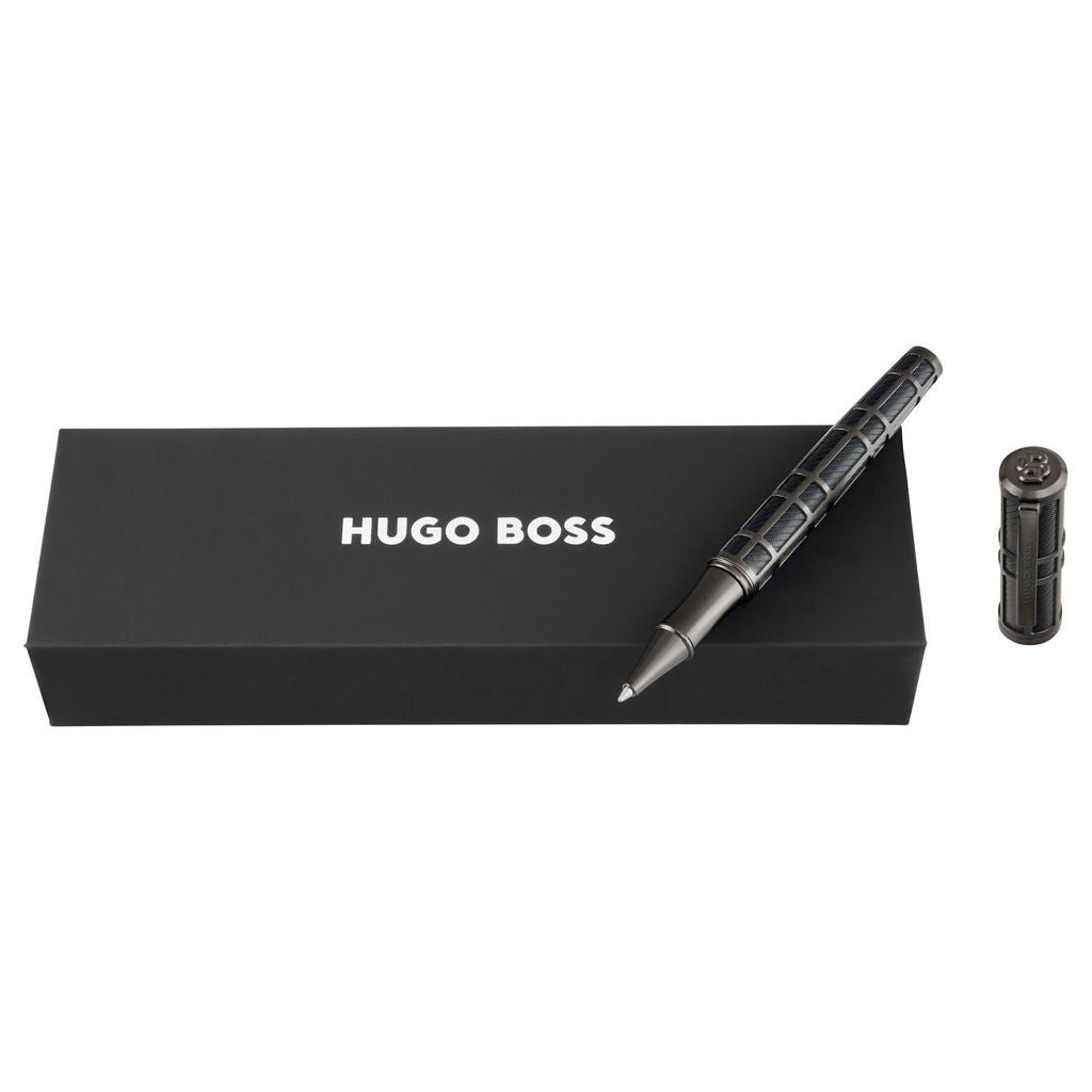 Rollerball pen Frame Grid Black & Gun -Hugo Boss