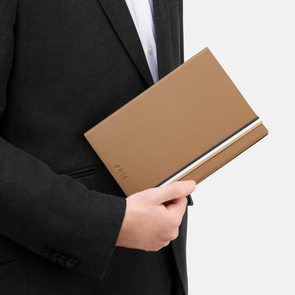 Notebook A5 Iconic Camel Plain - Hugo Boss