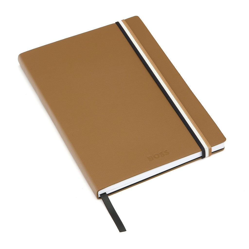 Notebook A5 Iconic Camel Plain - Hugo Boss