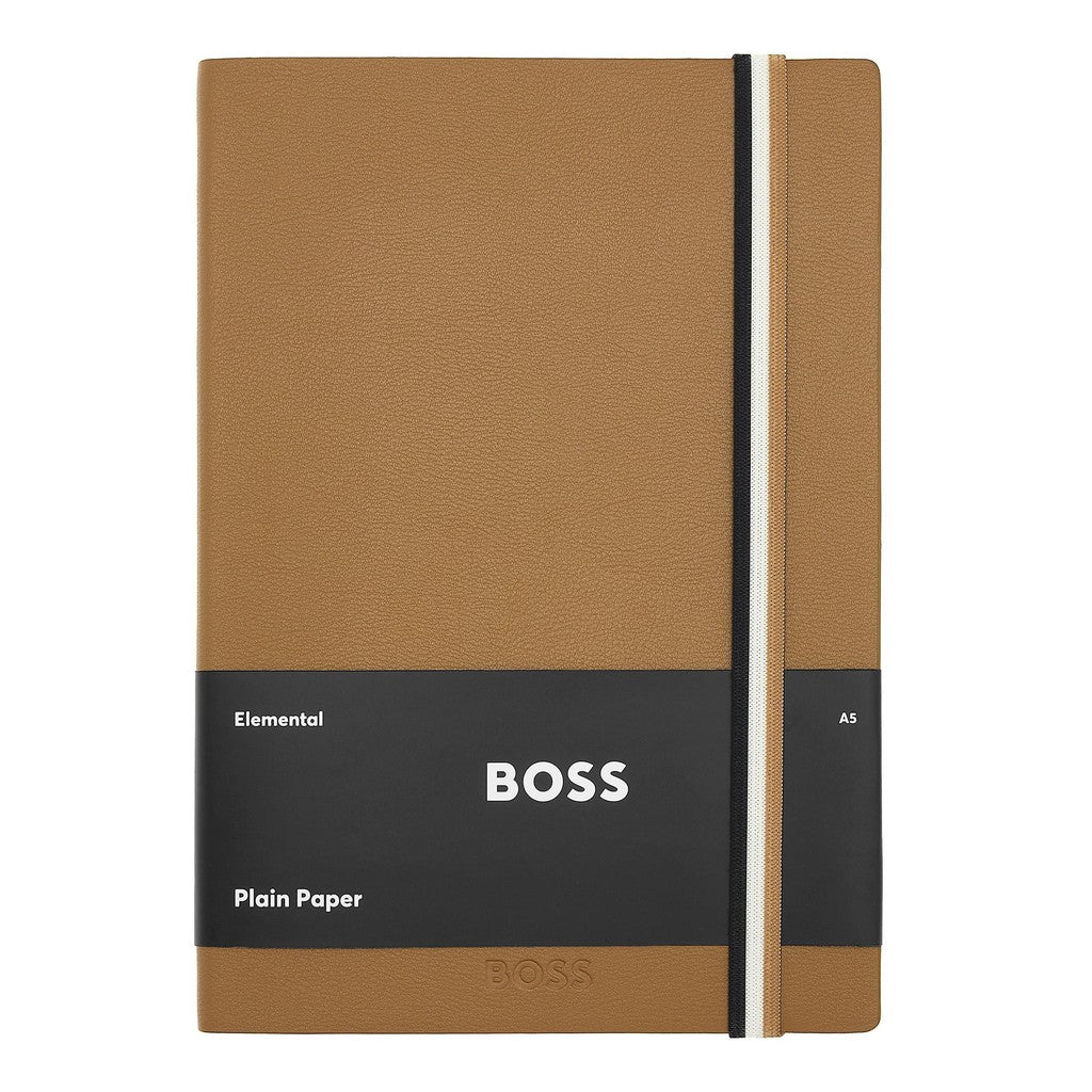 Notebook A5 Iconic Camel Plain - Hugo Boss
