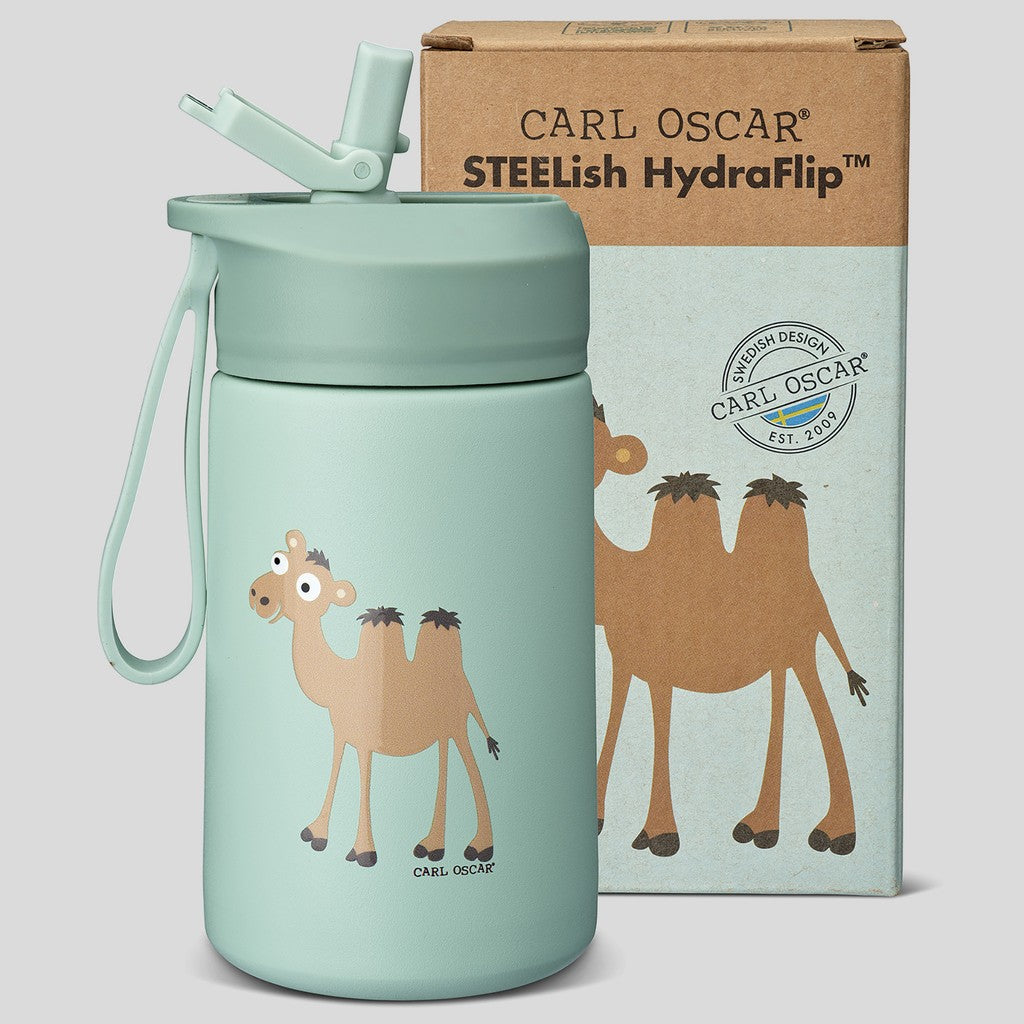 STEELish HydraFlip™ 0.4 L - Green- Camel - Carl Oscar