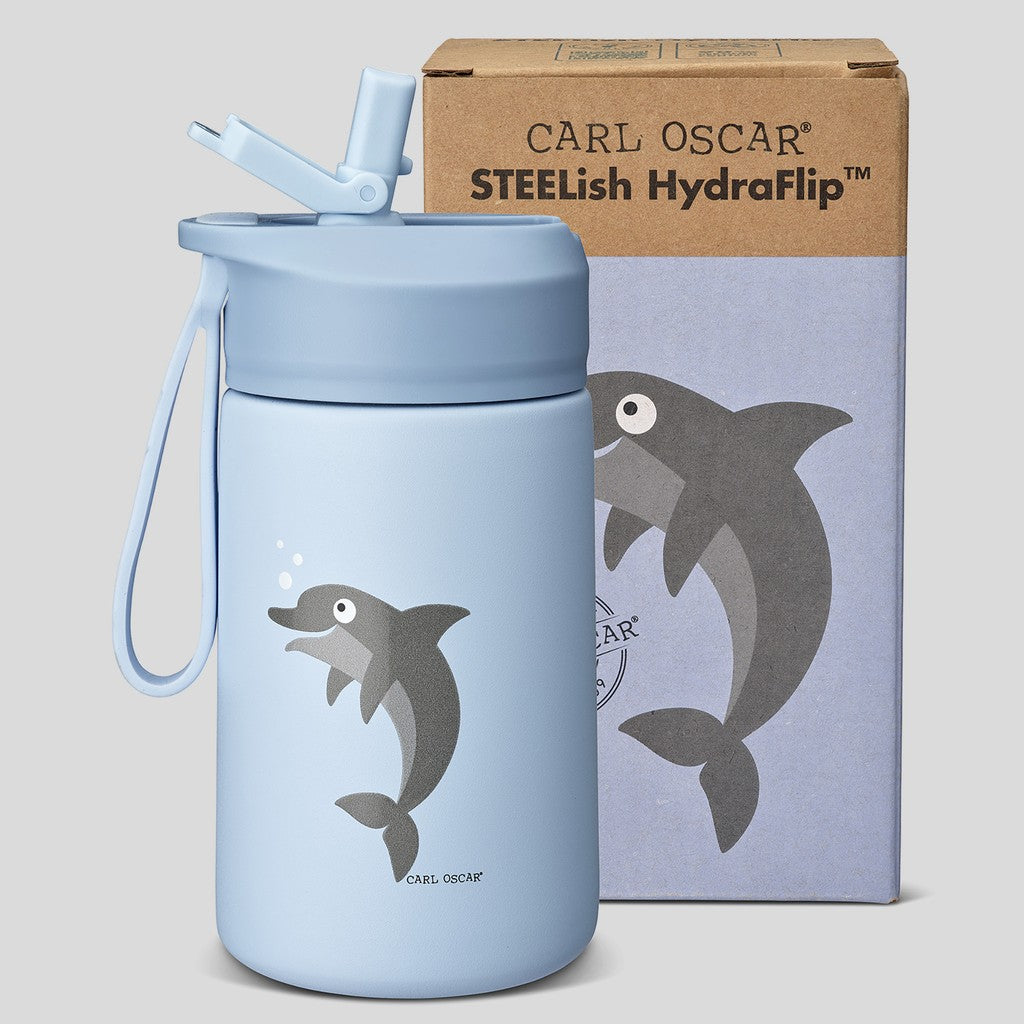 STEELish HydraFlip™ 0.4 L - Blue- Dolphin - Carl Oscar