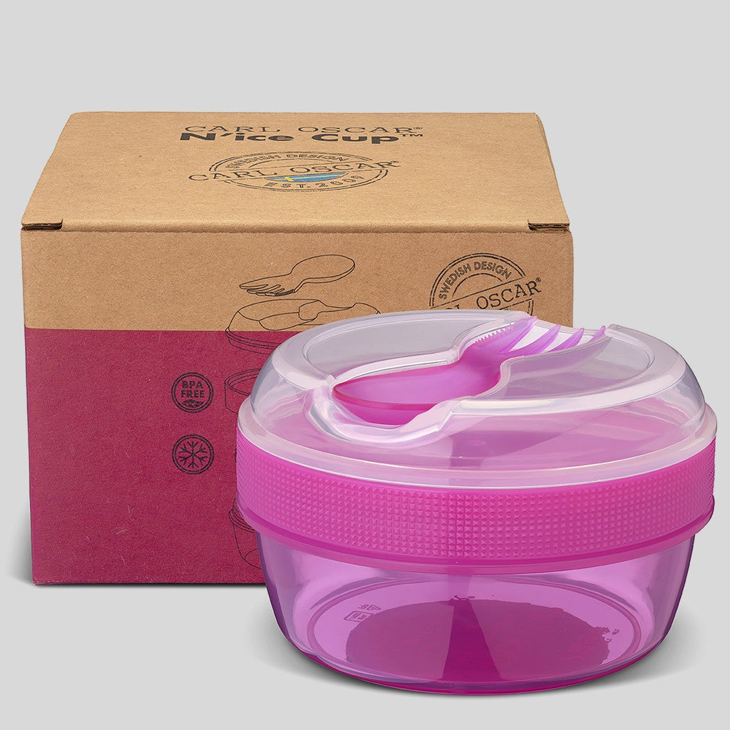 N’ice Cup™, snack box with cooling disc - Purple - Carl Oscar