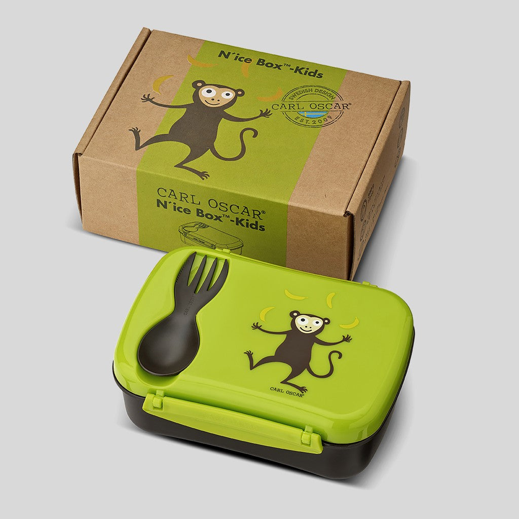 N’ice Box™, lunchbox-0.6L+cooling pack-Lime-Monkey - Carl Oscar