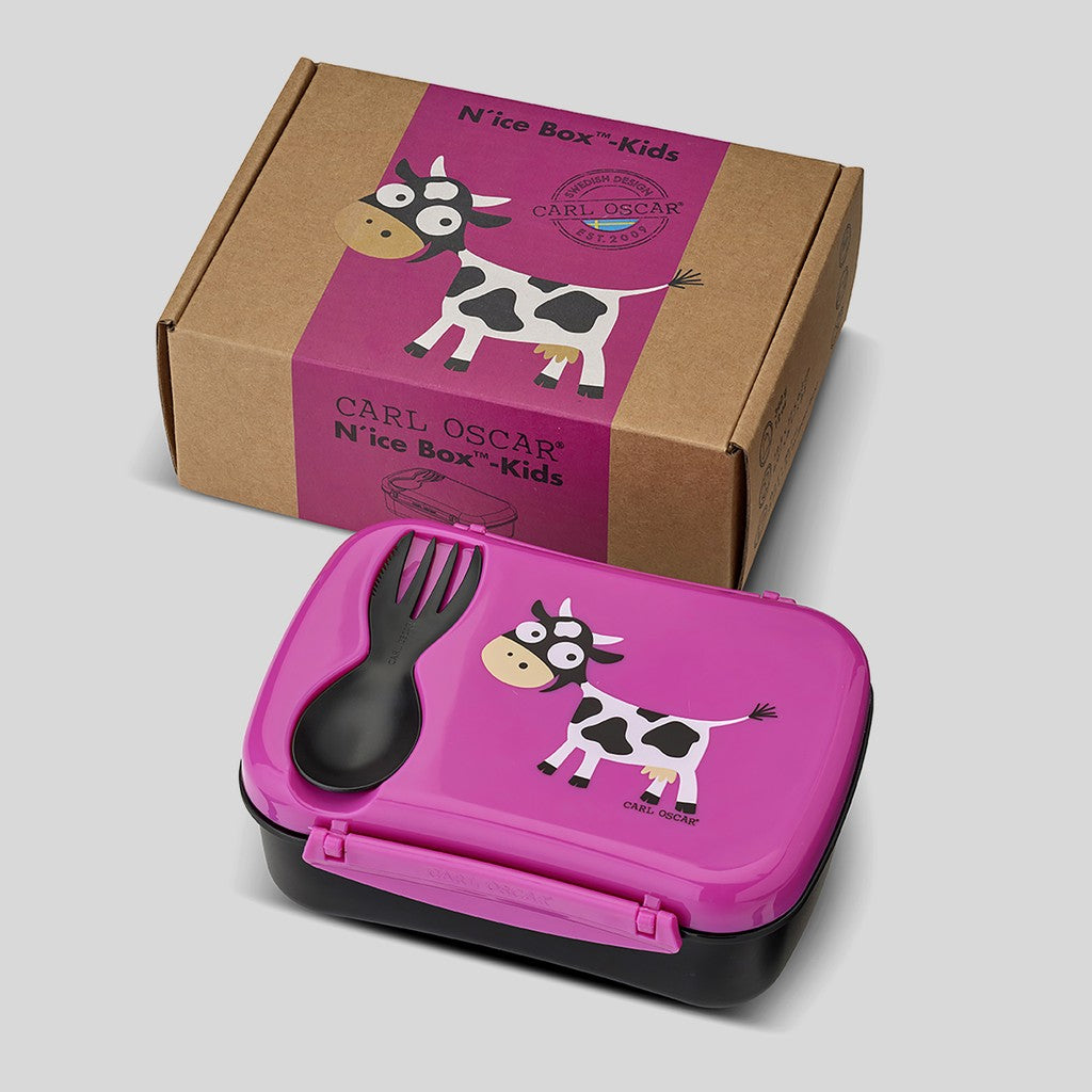 N’ice Box™, lunchbox-0.6L+cooling pack-Purple-Cow - Carl Oscar