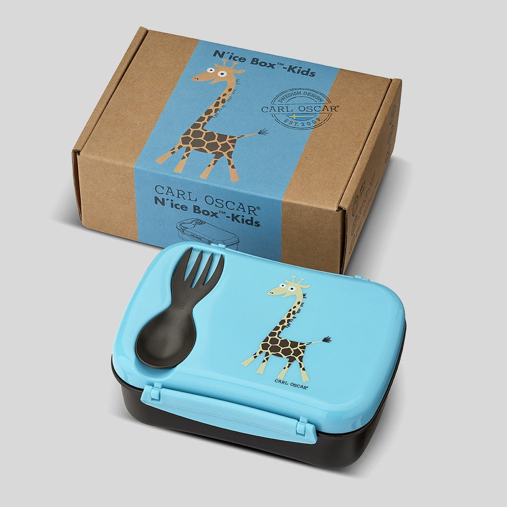 N’ice Box™,lunchbox-0.6L+cooling pack-Turq-Giraffe - Carl Oscar