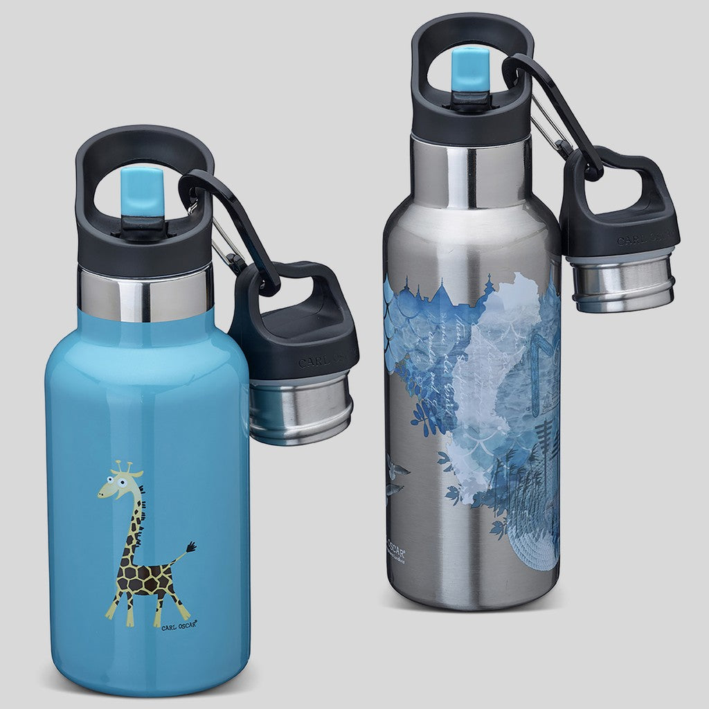TEMPflask™ 0.35 L - Turquoise-Giraffe - Carl Oscar
