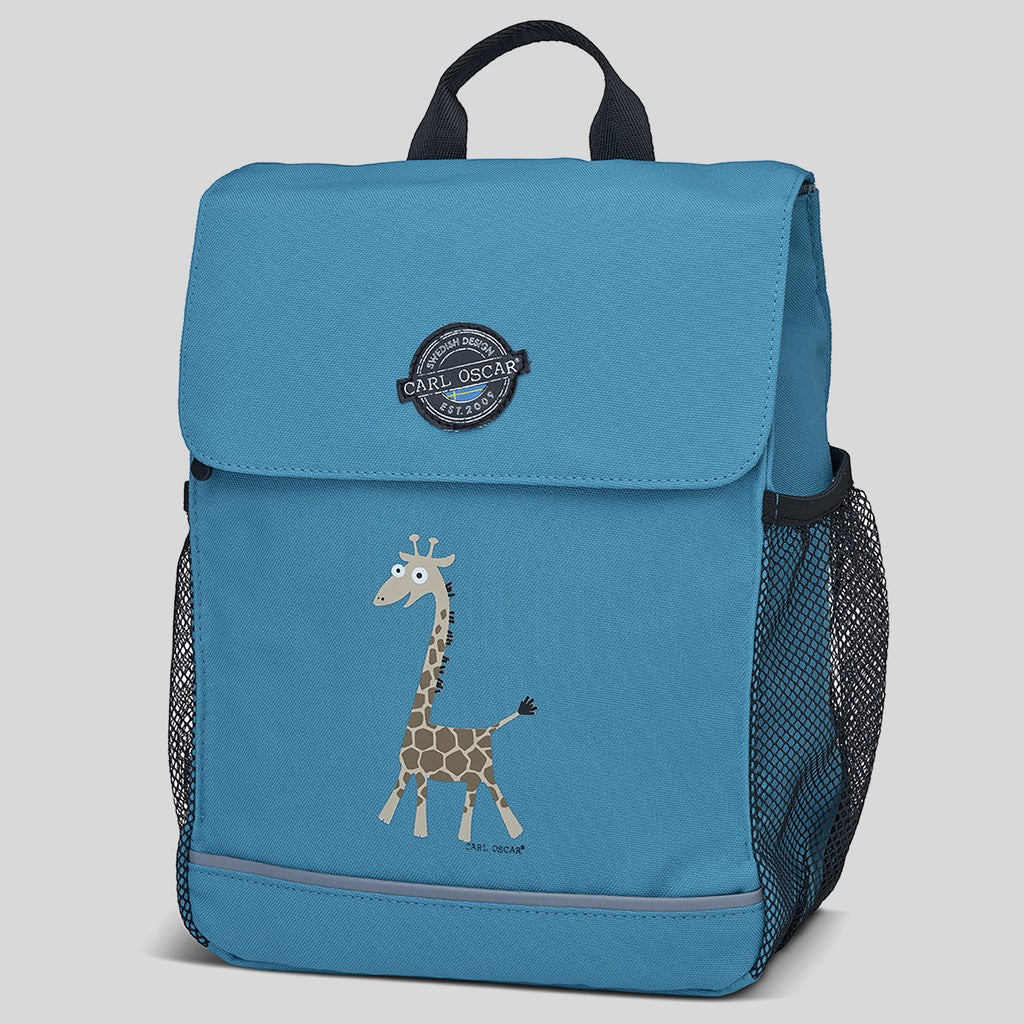 Pack n’ Snack™ Backpack 8L - Turquoise-Giraffe - Carl Oscar