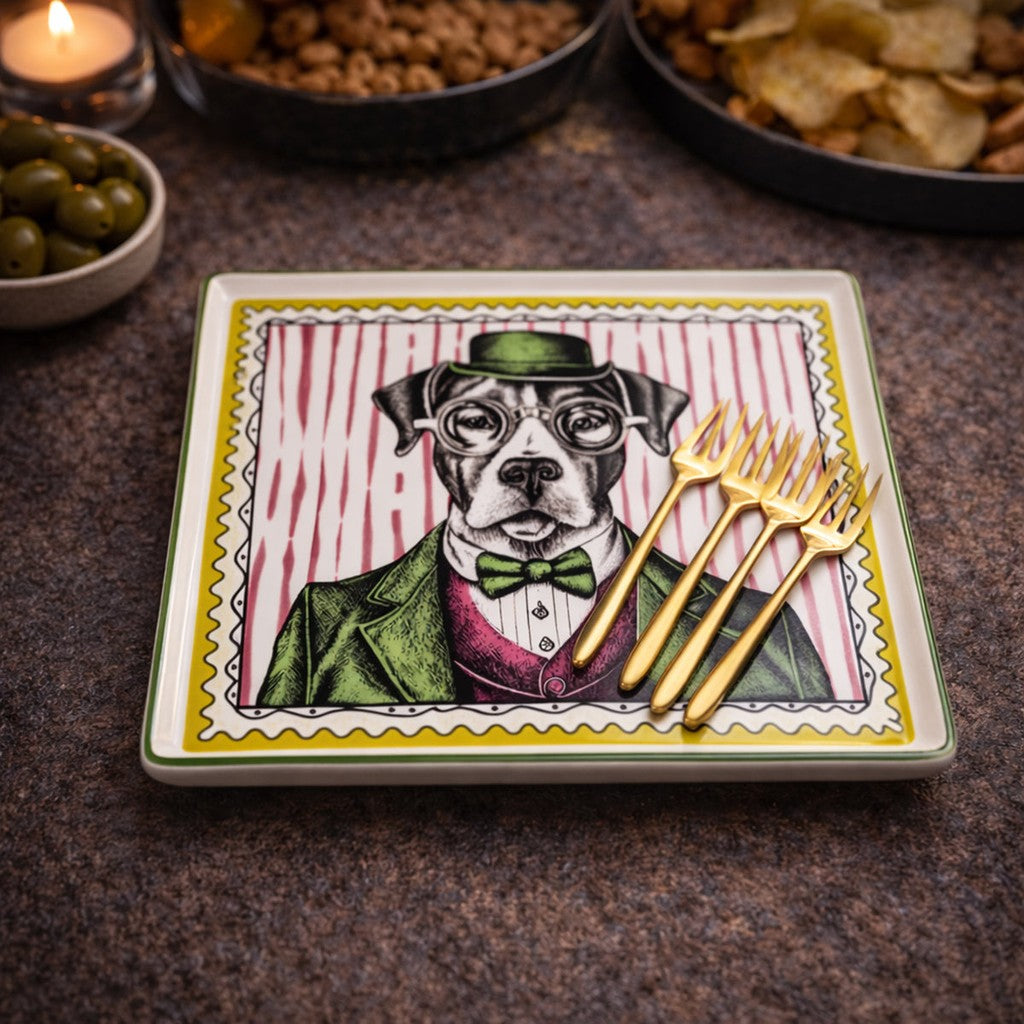 TRAY HUMAN ESSENCE CM 19X19 DOG - Egan