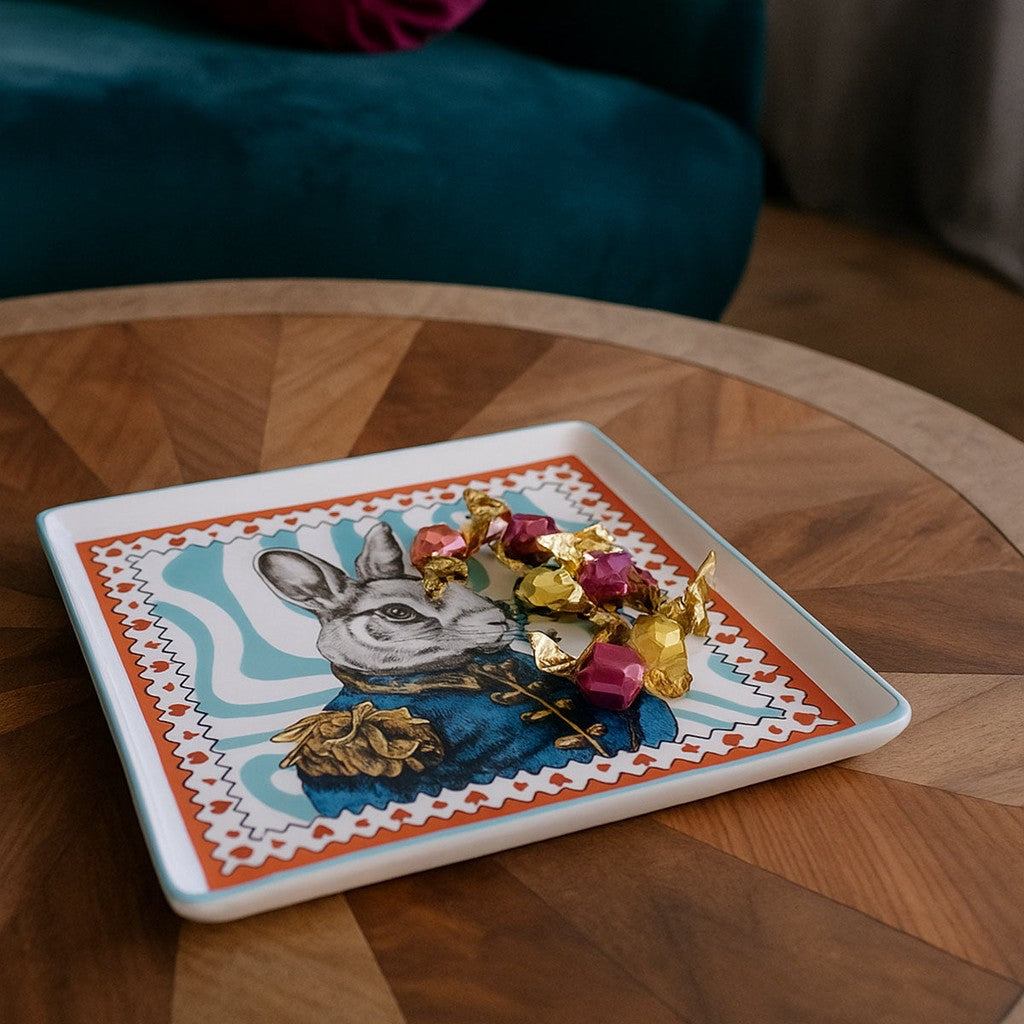 TRAY HUMAN ESSENCE CM 19X19 RABBIT - Egan