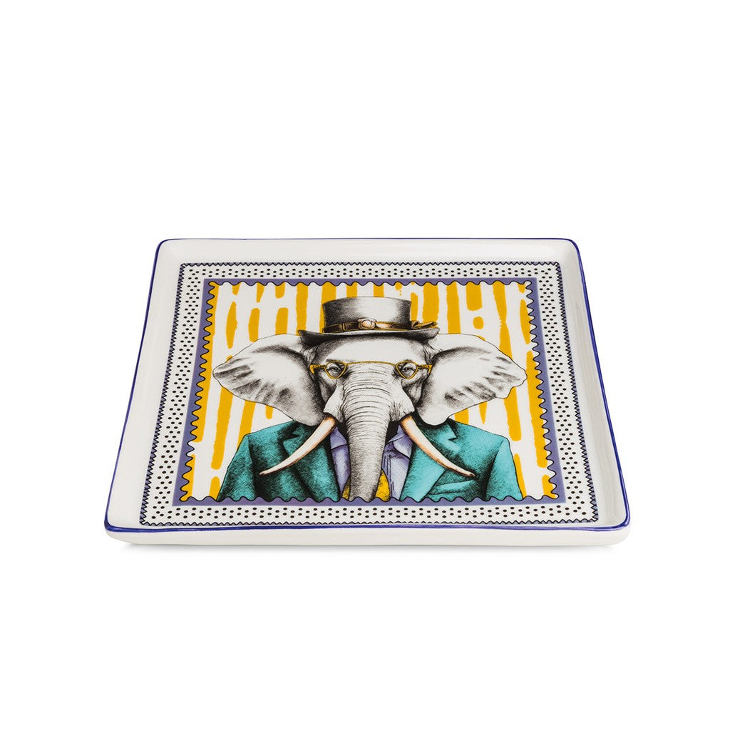 TRAY HUMAN ESSENCE CM 19X19 ELEPHANT - Egan