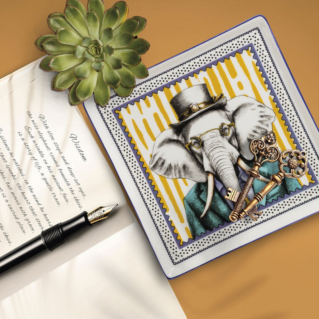 TRAY HUMAN ESSENCE CM 19X19 ELEPHANT - Egan