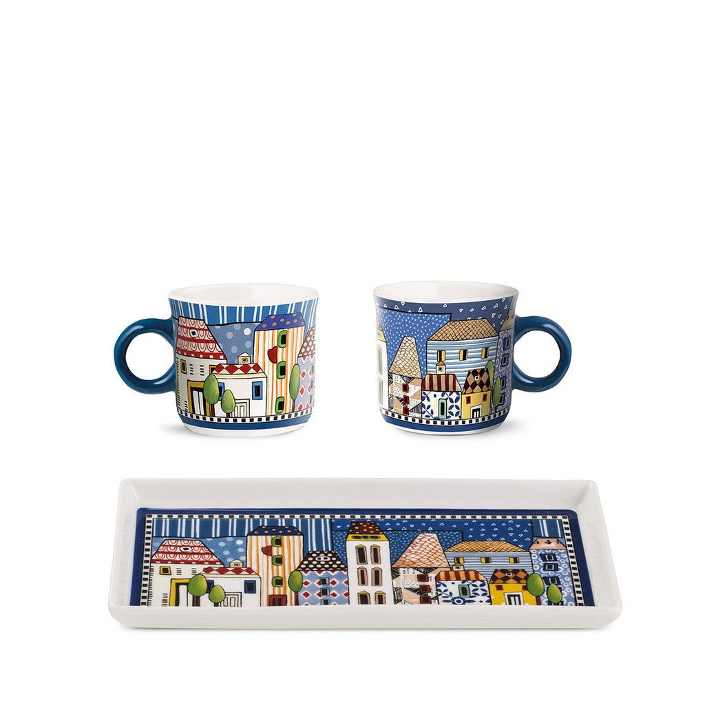 TRAY PAESE MIO BLUE CM19X19 - Egan