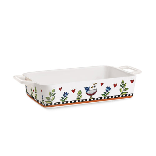 BAKING DISH COCORICO' ORANGE CM 35X19 - Egan